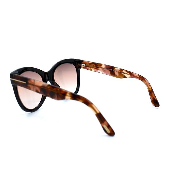 NEW TOM FORD TF870/S CARA BLACK/HAVANA PINK GRADIENT AUTHENTIC SUNGLASSES - Picture 4 of 12